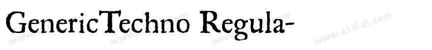 GenericTechno Regula字体转换